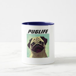 PUGLIFE Mops Welpe Hunde Tasse Niedliche Augen Por