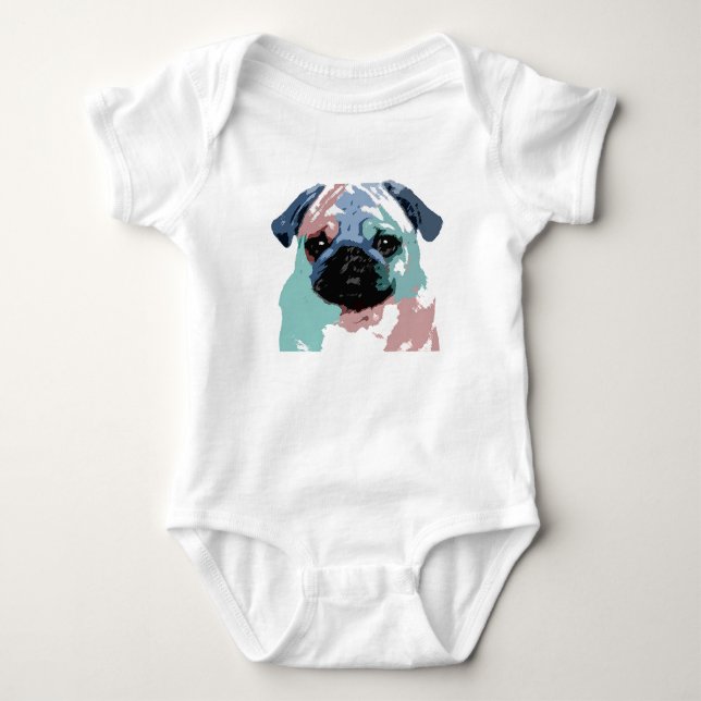 Pugly Baby Strampler (Vorderseite)