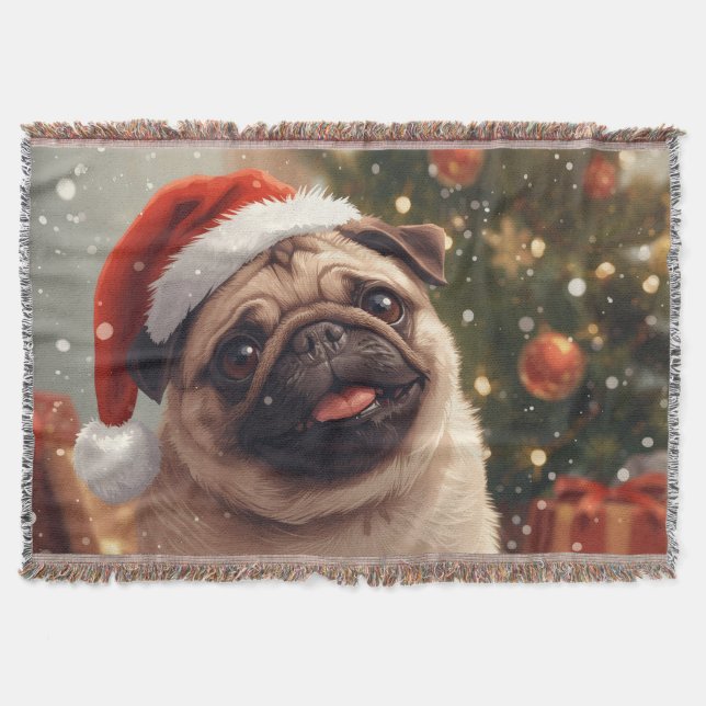  Pugmas Cheer: Cozy Snuggles with Santa’s Cutest  Decke (Vorderseite)