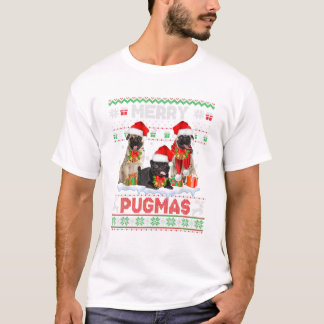 Pugmas Weihnachten Ugly Mops T-Shirt