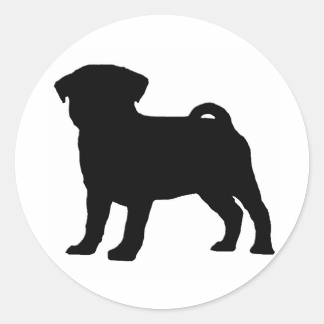 PugPrint Runder Aufkleber (Vorderseite)