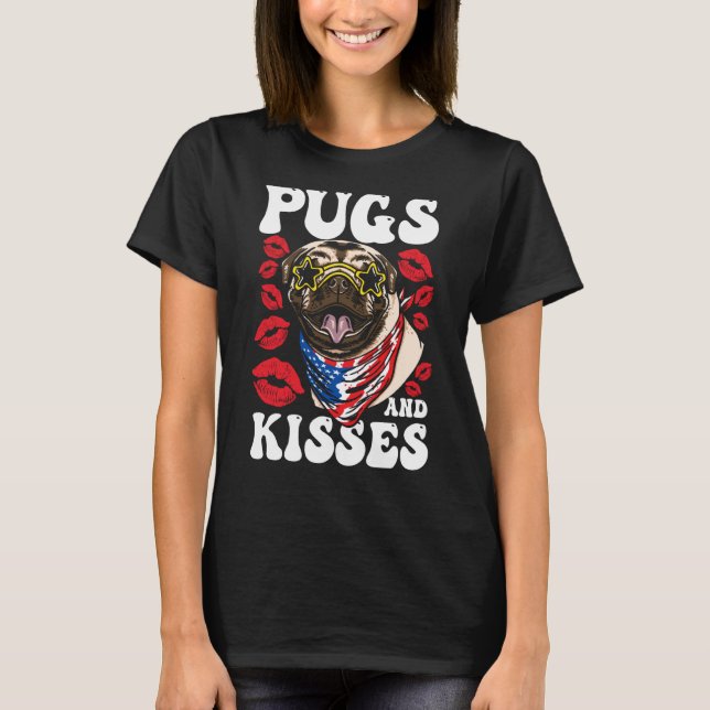 Pugs and Kisses T-Shirt (Vorderseite)