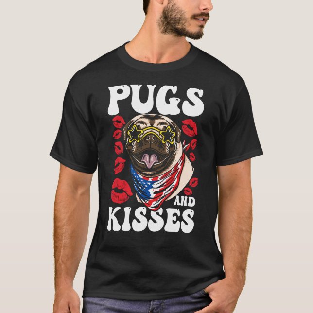 Pugs and Kisses T-Shirt (Vorderseite)