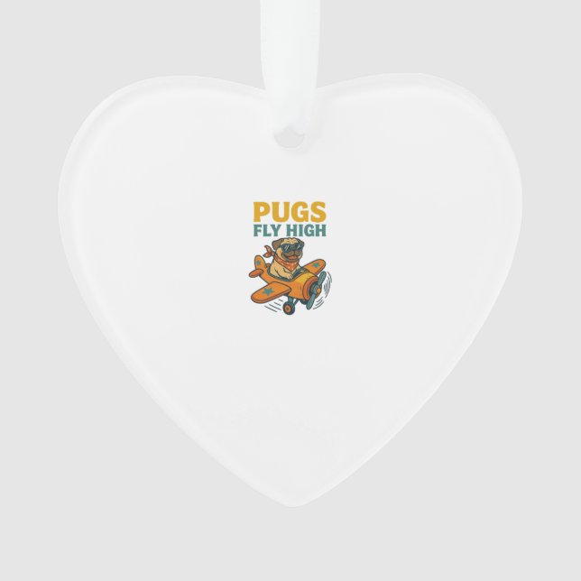 Pugs Fly High Ornament (Vorderseite)