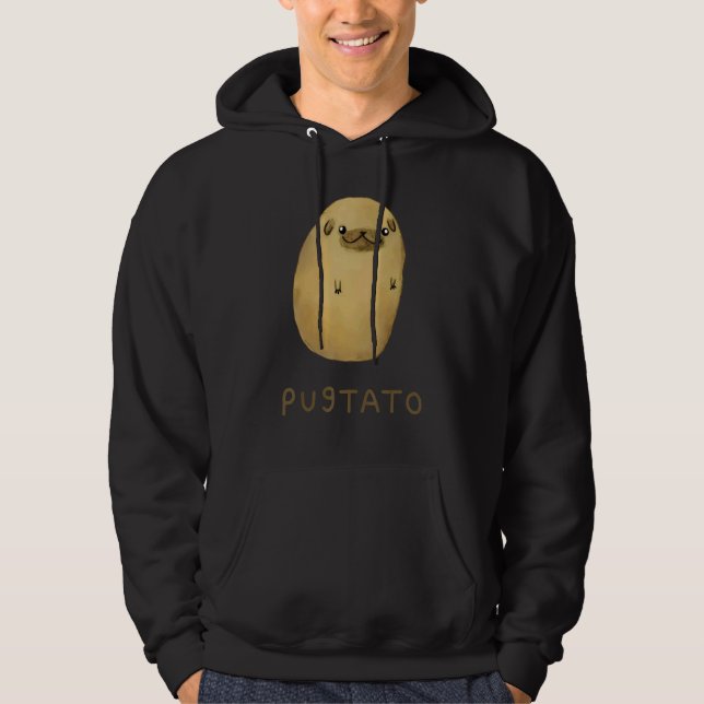 Pugtato Potato Hunde Hoodie (Vorderseite)