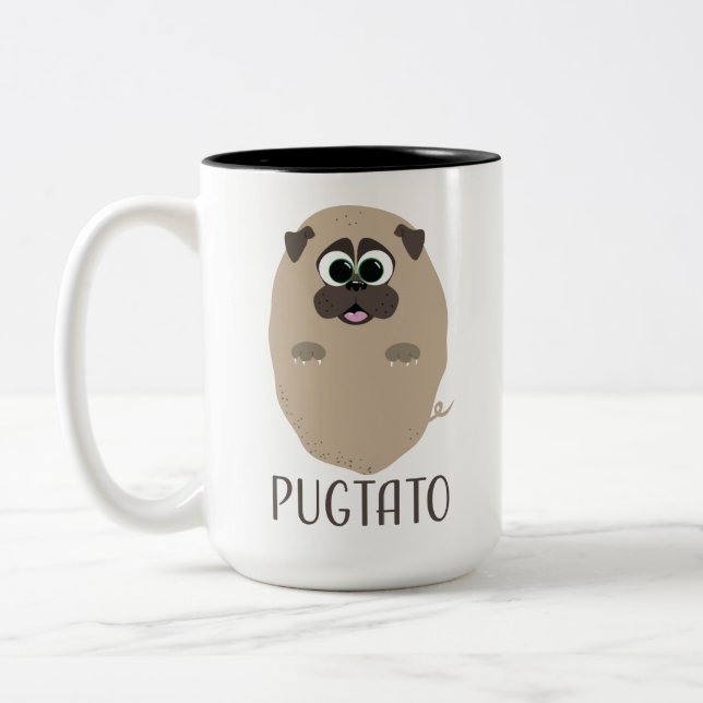 Pugtato! Zweifarbige Tasse (Links)