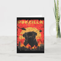 Pugzilla T-Shirt-Design für Pug-Besitzer Retro Vin