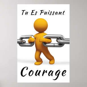 "Puissant" Affiche Motivation-Poster-Positif Poster