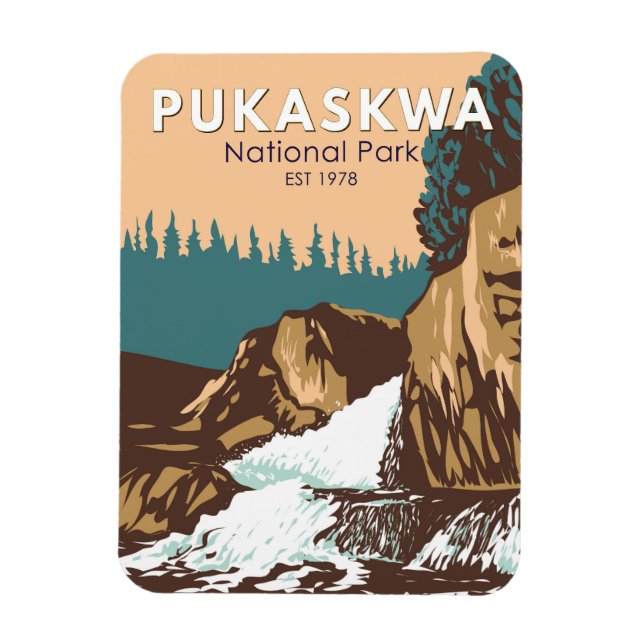 Pukaskwa Nationalpark Kanada Reisen Kunst Vintag Magnet (Vertikal)