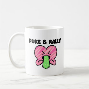 Puke & Rally Classic Tasse   Pink Heart Party