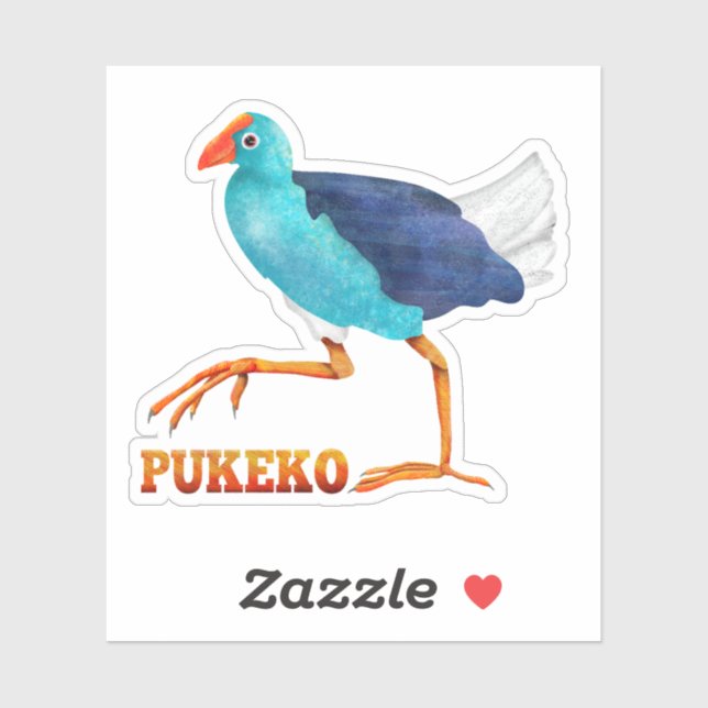 Pukeko Aufkleber (Blatt)