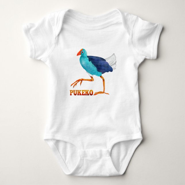 Pukeko Baby Strampler (Vorderseite)