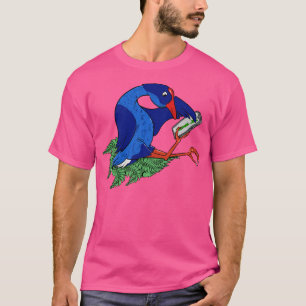 Pukeko benutzt Mobiltelefon T-Shirt