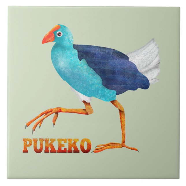 Pukeko Fliese (Vorderseite)