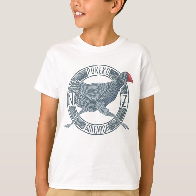 Pukeko NZ-Vogel T-Shirt (Vorderseite)