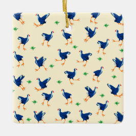 Pukeko Swamp Hen birds Muster Keramikornament