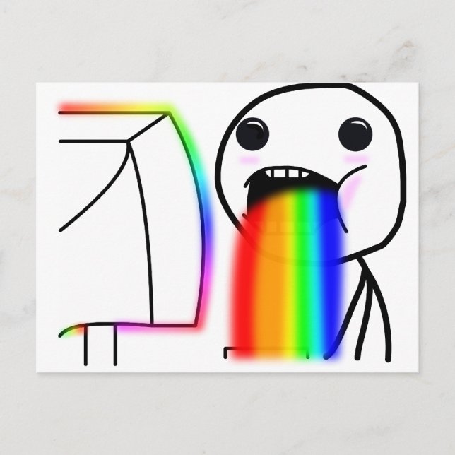 Pukes Rainbows Postkarte (Vorderseite)