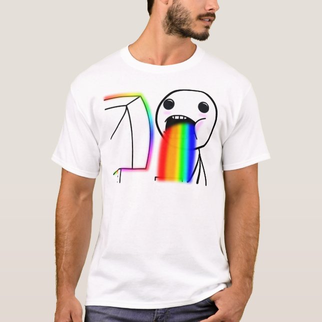 Pukes Rainbows T-Shirt (Vorderseite)