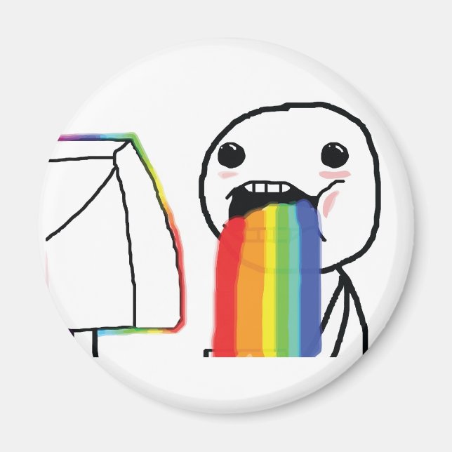 Puking Rainbows Magnet (Vorne)