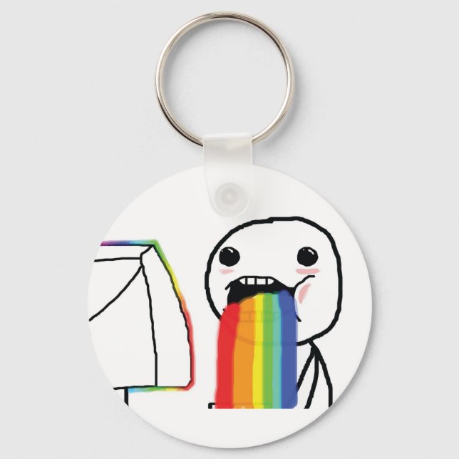 Puking Rainbows Schlüsselanhänger (Vorderseite)