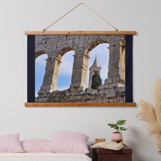 Pula Arena Kroatien Wandteppich Mit Holzrahmen (Schlafzimmer)