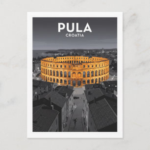 Pula Arena und historisches Zentrum, Pula, Kroatie Postkarte