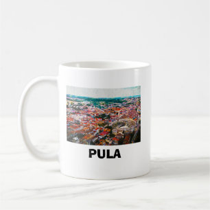 Pula Croatia City View Gemälde Kaffeetasse