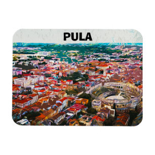 Pula Croatia City View Gemälde Magnet