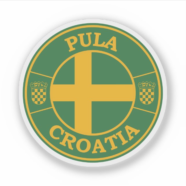 Pula Croatia RundkreisEmblem Aufkleber (Vorderseite)