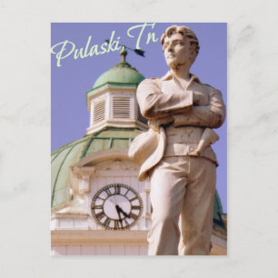 Pulaski, TN Sam Davis Statue Postcard Postkarte