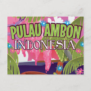 Pulau Ambon Indonesia Reiseplakat Postkarte