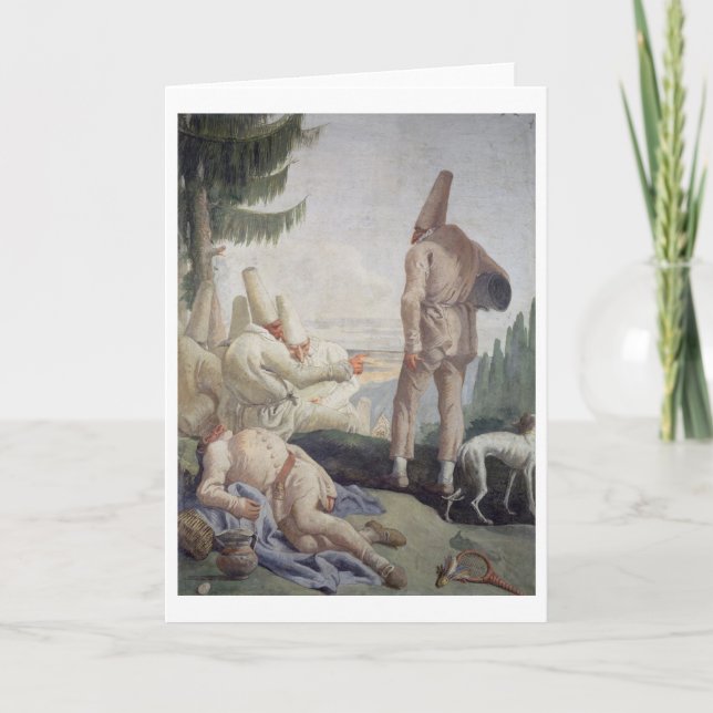 Pulcinella am Feiertag Feiertagskarte (Vorderseite)