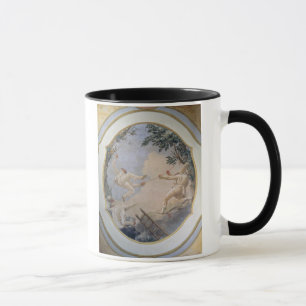Pulcinella auf einem Schwingen, 1797 (Fresko) Tasse