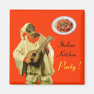 PULCINELLA ITALIENISCHES KÜCHENPARTY, Orange Magnet