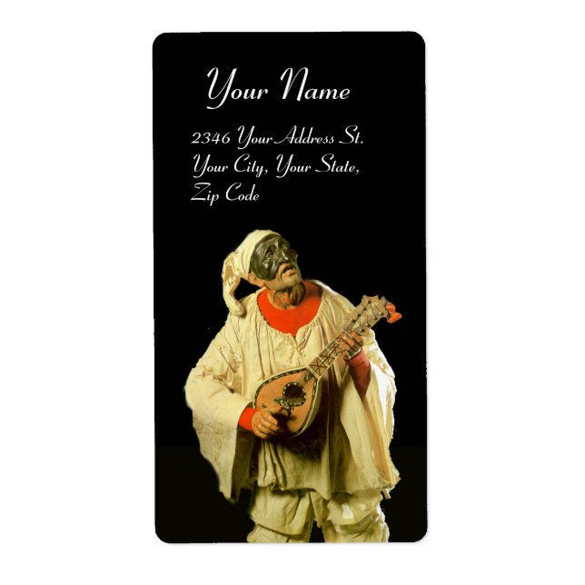 PULCINELLA MIT MANDOLIN schwarz (Vorne)