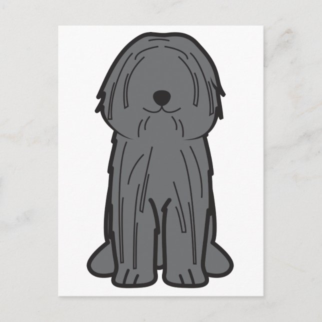 Puli Dog Cartoon Postkarte (Vorderseite)