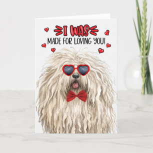Puli Dog Made for Love You Valentine Feiertagskarte
