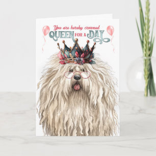 Puli Dog Queen zum Tag Funny Birthday Karte
