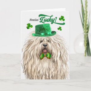 Puli Hund Glücklicher St. Patrick's Day Feiertagskarte