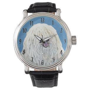 Puli-Malerei - Niedliche Original Hunde-Kunst Armbanduhr