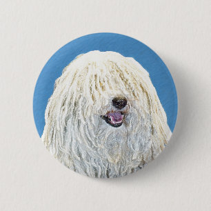 Puli-Malerei - Niedliche Original Hunde-Kunst Button