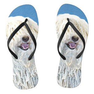Puli-Malerei - Niedliche Original Hunde-Kunst Flip Flops