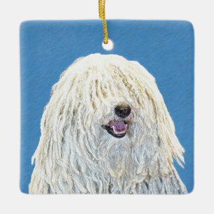 Puli-Malerei - Niedliche Original Hunde-Kunst Keramikornament