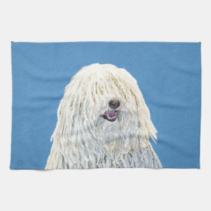 Puli-Malerei - Niedliche Original Hunde-Kunst Küchentuch