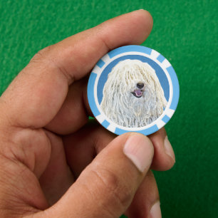 Puli-Malerei - Niedliche Original Hunde-Kunst Pokerchips