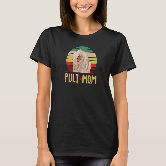 Puli Mama Niedlich Retro Ungarischer Akkord Dreadl T-Shirt (Vorderseite)