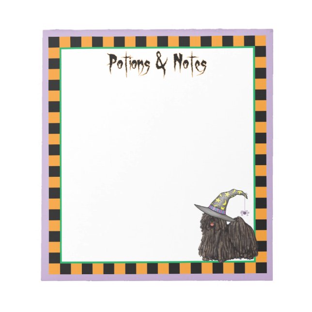 Puli Witch Notepad Notizblock (Vorderseite)