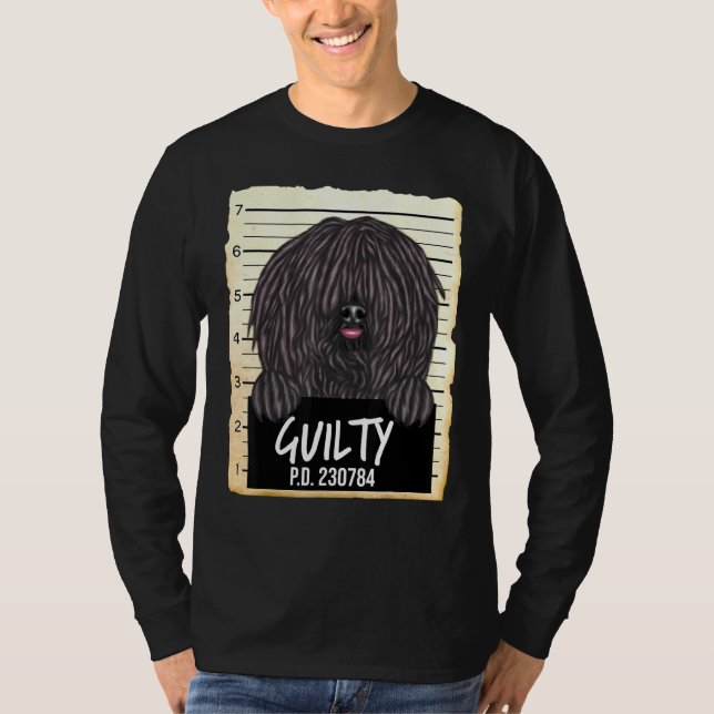 Pulik Guilty Dog Mugshot T-Shirt (Vorderseite)