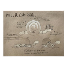 Pull Along Snail Poster