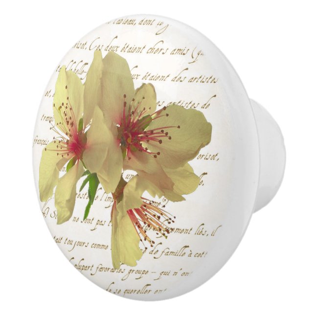 Pull der französischen Blütenschwärme Keramikknauf (Rechts)